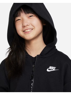 Nike Nıke  FD2931-010 Club Fleece Genç Çocuk Kapüşonlu Sweat