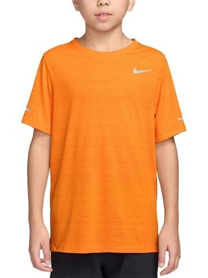 Nike Nıke  DD3055-873 Miler Order Erkek Çocuk Turuncu Tişört