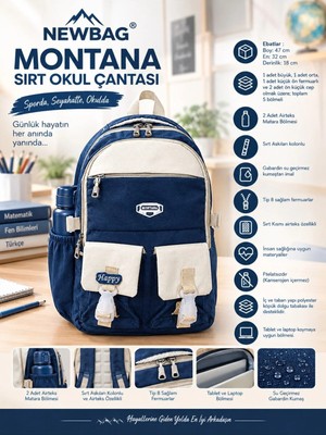 Newbag Montana Sırt Okul Çantası (Yeni Sezon) - Lacivert