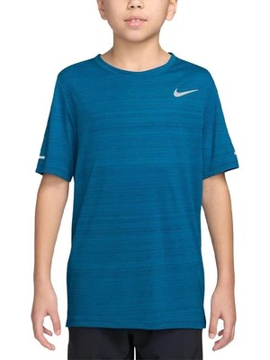 Nike Nıke  DD3055-302 Dri-Fıt Miler Older Erkek Çocuk Mavi Tişört
