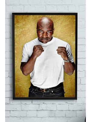 Trendexa (PSTER10955) Evander Holyfield Dövüş Çerçeveli Tablo 2 (40X50 Cm)