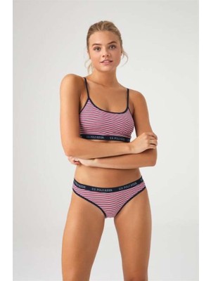 U.S. Polo Assn. Ince Askılı Pamuklu Sporcu Sütyen ve Slip Takım