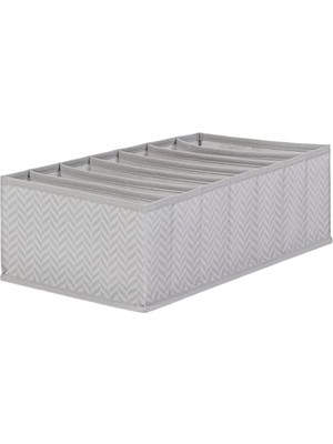 Trendexa 7 Bölmeli Gri Balıksırtı Çekmece Düzenleyici 22 x 41,5 x 12 cm