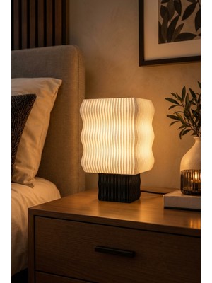Designobee Ritim - Modern Abajur Masa Lambası – Ambiyans Aydınlatma, Dekoratif Abajur