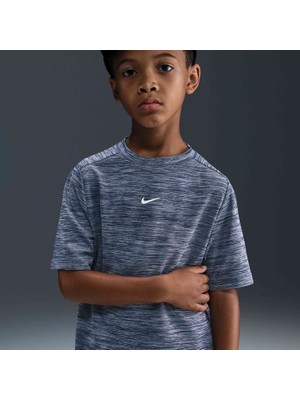Nike HJ3771-410 Dri-Fıt Kısa Kollu Genç Çocuk Tişört - Lacivert
