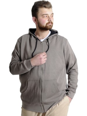 ModeXL Mode Xl Büyük Beden Hırka Kapson Zıppered Steel Interlock 21600 Kahverengi