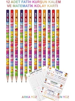 Trendexa Emoji Tasarımlı Kurşun Kalemler, 12'li Paket