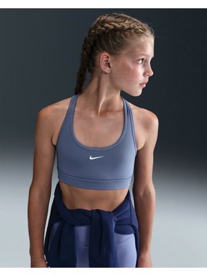 Nike FJ7161-499 Swoosh Kızlar Spor Sütyeni - Lila