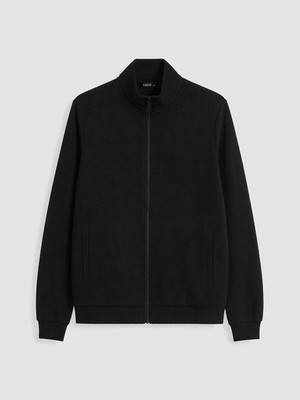 LC Waikiki Xsıde Siyah Dik Yaka Erkek Fermuarlı Sweatshirt