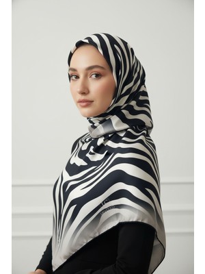 Lady Coco Zebra Desenli Dijital Baskı Rayon Eşarp