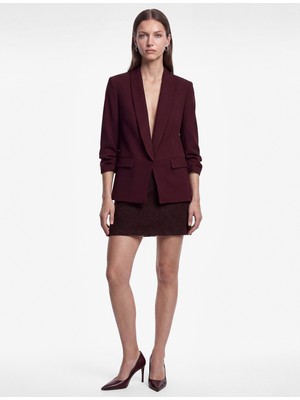 Koton Krep Kumaş Şal Yaka 3/4 Kollu Blazer Ceket