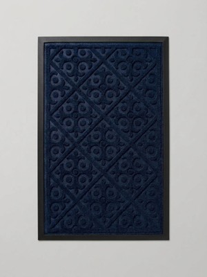 Tiritoğlu Home 45 x 75 cm Lacivert Desenli Halı Paspas Kaymaz Taban Iç/dış Mekan