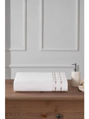Özdilek Sculpted Beyaz Banyo Havlusu 90*150