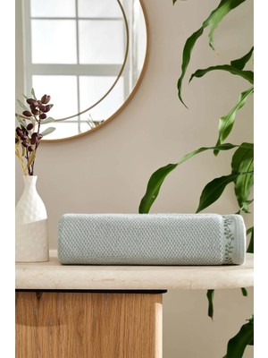 Özdilek Foglıa Yeşil Banyo Havlusu 90*150 Nakışlı-2
