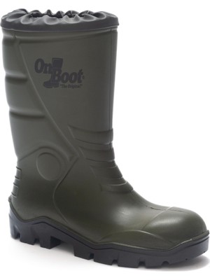 Onboot Onboot Kısa Büzgülü Soğuk, Su Geçirmez Tabanlı Iş Av ve Yağmur Çizmesi 1009