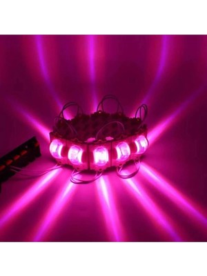 St. Morritz Yeni Nesil Modül LED Geniş (Yan) Açılı Güçlü LED Işık 12V - 1.5W - Pembe (5 Adet)