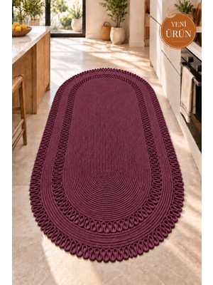 MaVaux Alessa Doğal Oval Hasır Jüt Kilim Oval Dekoratif Örgü Kilim – Modern Bohem Tasarım, Şık ve Doğal Görünüm, Salon, Mutfak ve Antre Kullanımı Desenli, Dekoratif, Kilim, Salon Çeyizlik, Hediyelik