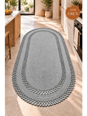 MaVaux Alessa Doğal Oval Hasır Jüt Kilim Oval Dekoratif Örgü Kilim – Modern Bohem Tasarım, Şık ve Doğal Görünüm, Salon, Mutfak ve Antre Kullanımı Desenli, Dekoratif, Kilim, Salon Çeyizlik, Hediyelik