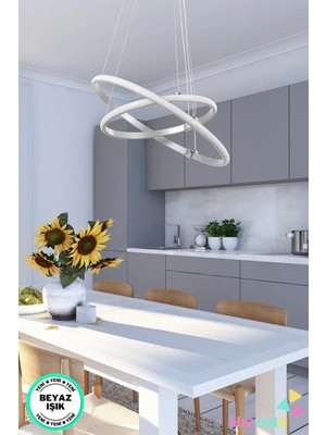 St. Morritz 40/30 Beyaz Işık Modern Ledli Avize