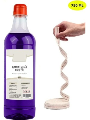 St. Morritz Kandillo Mor Kandil Yağı Iç Mekan 750 Ml. + 50CM Fitil