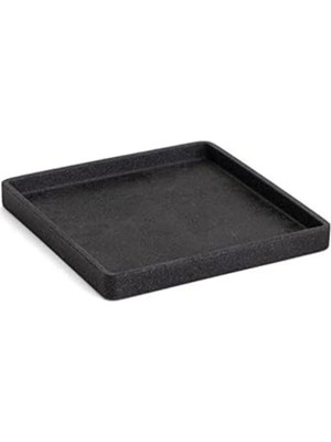 St. Morritz Reçine Tezgah Üstü Kare Banyo Tepsi Siyah 22X220X220 mm