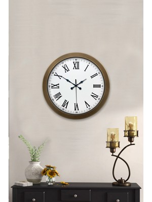 Çetiner Group 36 cm Eskitme Metal Roma Rakamlı Duvar Saati