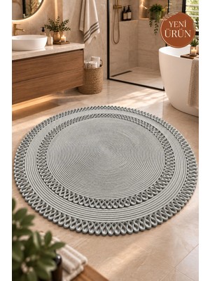 MaVaux Alessa Doğal Yuvarlak Hasır Jüt Kilim Oval Dekoratif Örgü Kilim – Modern Bohem Tasarım, Şık ve Doğal Görünüm, Salon, Mutfak ve Antre Kullanımı Desenli, Dekoratif, Kilim, Salon Çeyizlik, Hediyelik