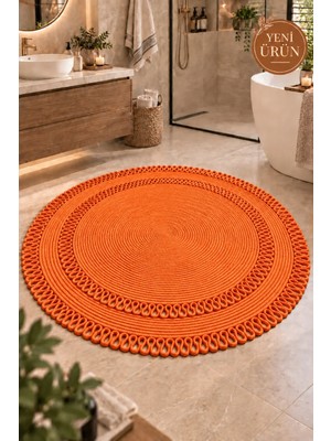 MaVaux Alessa Doğal Yuvarlak Hasır Jüt Kilim Dekoratif Örgü Kilim – Modern Bohem Tasarım, Şık ve Doğal Görünüm, Salon, Mutfak ve Antre Kullanımı Desenli, Dekoratif, Kilim, Salon Çeyizlik, Hediyelik