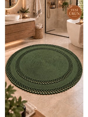 MaVaux Alessa Doğal Yuvarlak Hasır Jüt Kilim Dekoratif Örgü Kilim – Modern Bohem Tasarım, Şık ve Doğal Görünüm, Salon, Mutfak ve Antre Kullanımı Desenli, Dekoratif, Kilim, Salon Çeyizlik, Hediyelik
