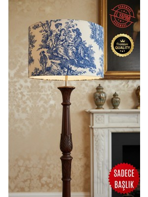 St. Morritz Vintage Toile De Jouy Desenli Lambader Başlığı