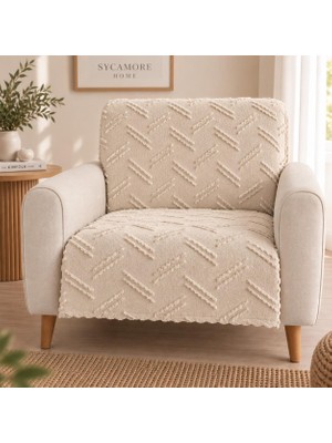 SYCAMORE HOME Tekli Koltuk Örtüsü 110X175 cm Şönil Kaymaz Yıkanabilir Oturma Yeri Koruyucu Koltuk Şalı