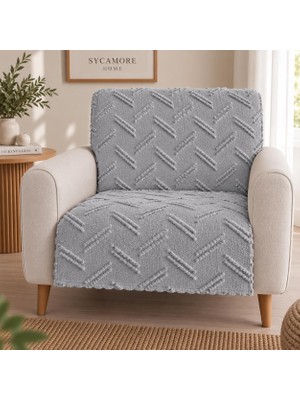SYCAMORE HOME Tekli Koltuk Örtüsü 110X175 cm Şönil Kaymaz Yıkanabilir Oturma Yeri Koruyucu Koltuk Şalı