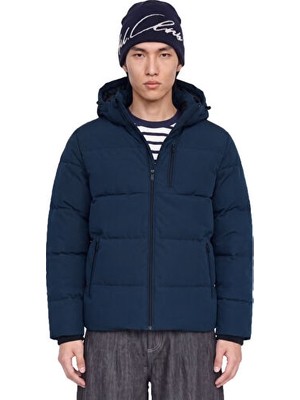 Jack & Jones Jack Jones Jjebecks Puffer Sn Erkek Günlük Mont 12298858-SKY-CAPTAIN Lacivert