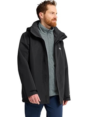 Jack Wolfskin Pınetraıl 3ın1 Jkt M Erkek Outdoor Montu (3'ü 1 Arada) A66288-6000 Siyah
