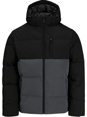 Jack & Jones Jack Jones Jjebecks Puffer Sn Erkek Günlük Mont 12298858-ASPHALT Gri