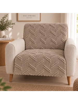 SYCAMORE HOME Tekli Koltuk Örtüsü 110X175 cm Şönil Kaymaz Yıkanabilir Oturma Yeri Koruyucu Koltuk Şalı