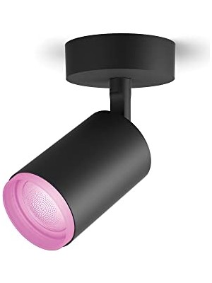 Trendexa Hue Fugato Single Spot Lamba, Akıllı LED Ampul Ile, Siyah, 1X5.7W 230V
