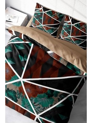 Trendexa King Size Dark Flowers 3D Çift Kişilik Nevresim Takımı, MONOHOME48266