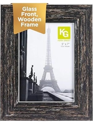 Trendexa Zımpara Reçine Benzersiz Çiftlik Evi Resim Çerçevesi, 12,7 cm x 17,78 Cm, Kararmış Ahşap