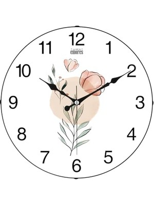 Trendexa 36 cm Gerçek Cam Sessiz Mekanizma Duvar Saati