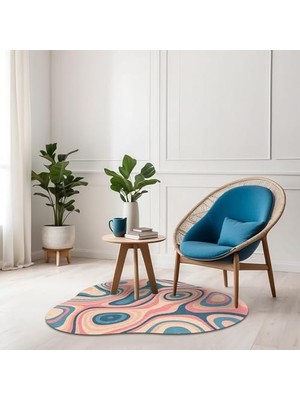 Trendexa Tesa Şönil Kaymayı Önleyici Pamuk Tabanlı Yıkanabilir Antibakteriyel Asimetrik Salon Halısı 160X160