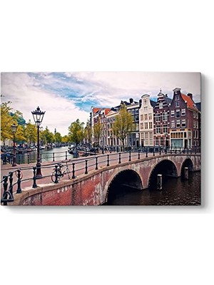 Trendexa Amsterdam Köprü Kanal Tablosu 45 x 30