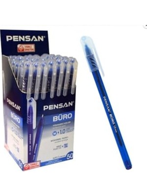 Trendexa 1.0 mm Mavi Büro Tipi Tükenmez Kalem, 10 Adet
