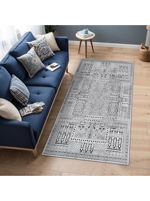 Trendexa Vintage Şönil Kaymaz Doğal Pamuk Tabanlı, Yıkanabilir Antibakteriyel Çevre Dostu Salon Halısı 160X230