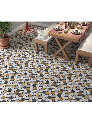Trendexa Stickerart Yer Kaplama Zemin Kaplama Folyosu Geometry Floor, 65X130 cm