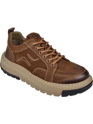 Guja Nubuk Deri Hafif Taban Erkek Spor Ayakkabı Sneaker GJ-25K552 Camel Nubuk