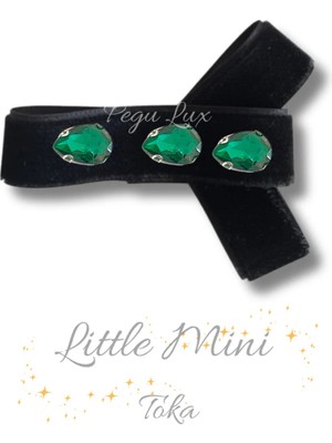 Pegu Little Mini Lux Kadife Pens Taşlı Toka 1 Adet ,bayram,kutlama,özel Gün 20