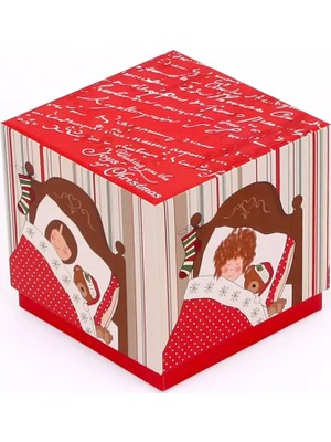 Decobox Yılbaşı Hediye Kutusu (10X10X10 Cm)