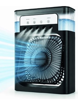 Store Masaüstü Püskürtmeli Serinletici Fan 5 Sisleme, 3 Fan Hızı, 7 Renk Ambiyans Işığı