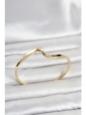 Pileli Store Gold Renk Pirinç Zikzak Model Kadın Bileklik TJ-BB8550